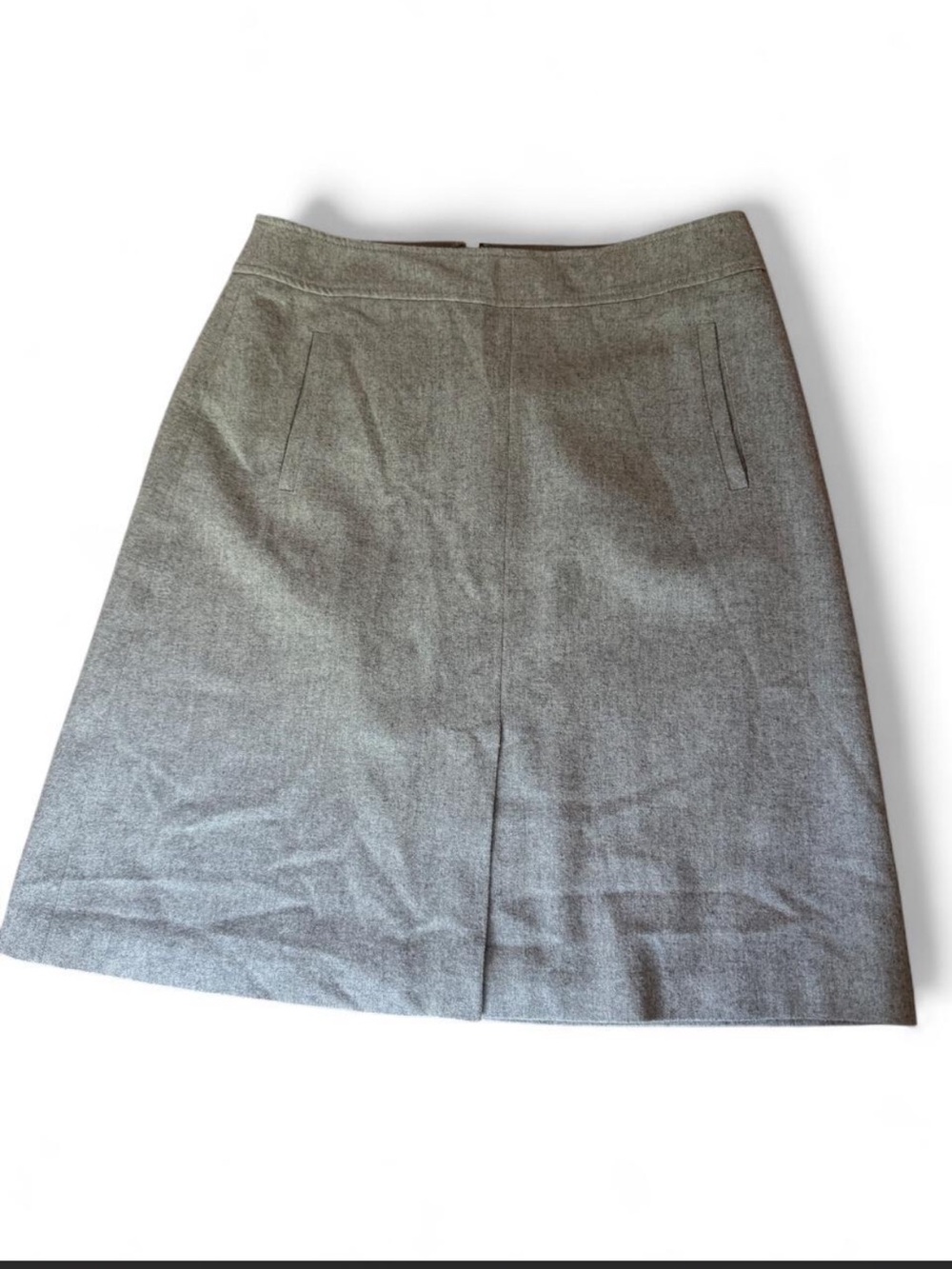 Banana Republic Gray A-Line Wool-Blend Skirt